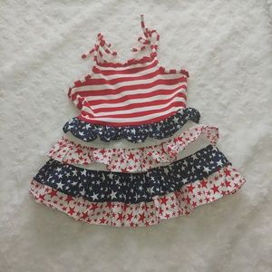 Bonnie Baby Red White & Blue Dress Ruffles